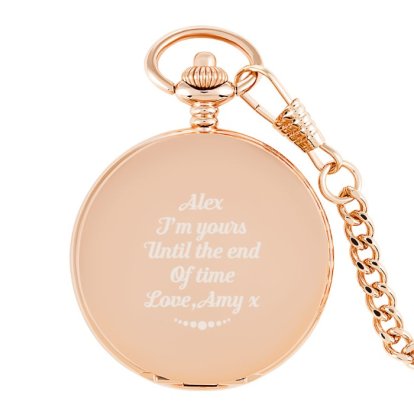 Personalised Rose Gold Pocket Watch - Until The End of Time