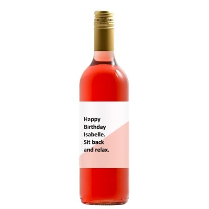 Personalised Rose Wine - Any Message