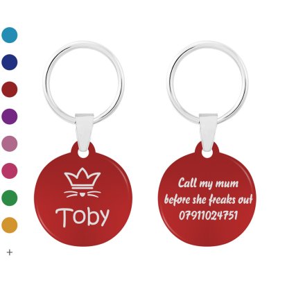 Personalised Round Cat Tag