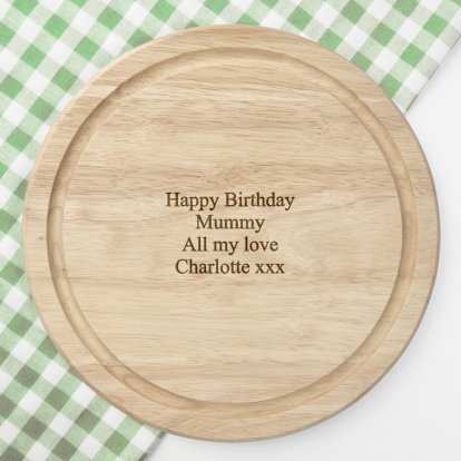 Personalised Round Chopping Board 