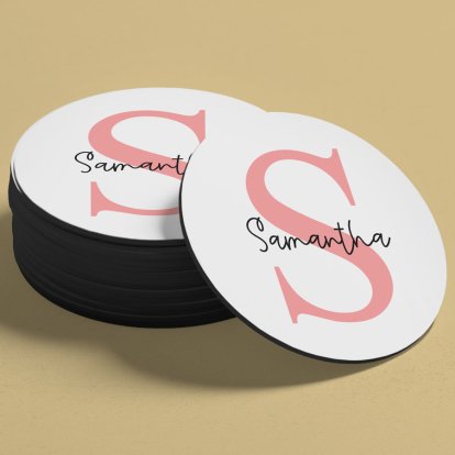 Personalised Round Coaster for Her