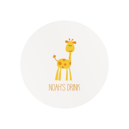 Personalised Round Coaster - Giraffe