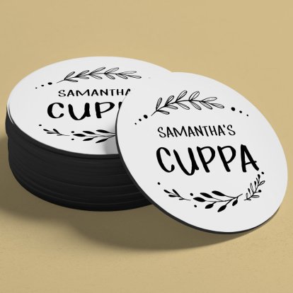Personalised Round Coaster - My Cuppa Photo 2