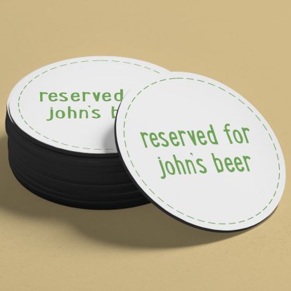 Personalised Round Drinks Coaster