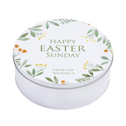 Personalised Round Easter Cake Tin