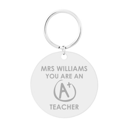 Personalised Round Keyring for Teachers