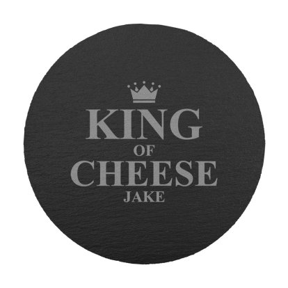 Personalised Round Slate Cheeseboard - King