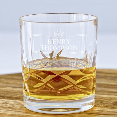 Personalised Royal Cut Glass Whisky Glass