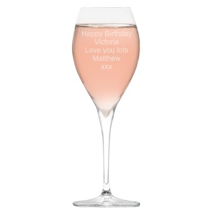 Personalised Royal Wine Glass - Any Message