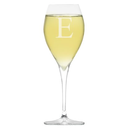 Personalised Royal Wine Glass - Big Initial