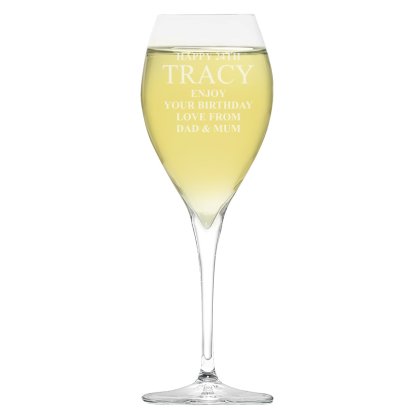 Personalised Royal Wine Glass - Birthday