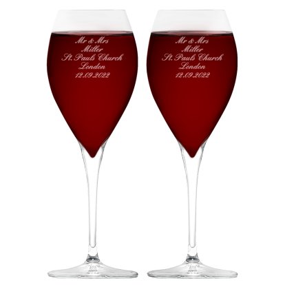 Personalised Royal Wine Glasses