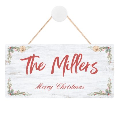 Personalised Rustic Christmas Wooden Sign