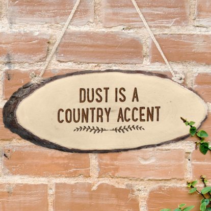 Personalised Rustic Log Sign - Country Accent 