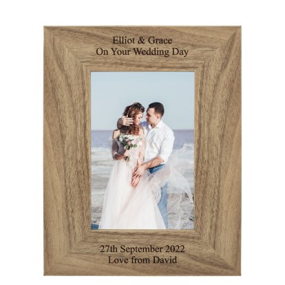 Personalised Rustic Photo Frame - Any Message