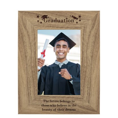 Personalised Rustic Photo Frame - Graduation Style