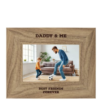 Personalised Rustic Photo Frame - You & Me
