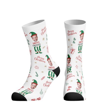 Personalised Santa's Elf Socks - Face Upload