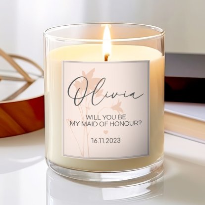 Personalised Scented Candle - Be My Maid of Honour?