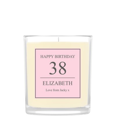 Personalised Scented Candle - Birthday