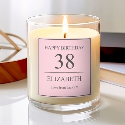 Personalised Scented Candle - Birthday