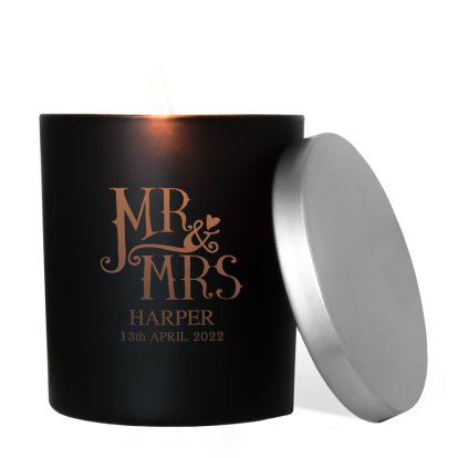 Personalised Scented Candle - Dotty Mr & Mrs