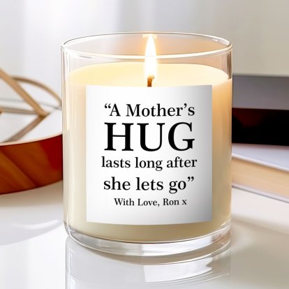 Personalised Scented Candle - Mother's Hug