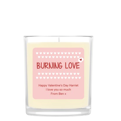 Personalised Scented Candle for Valentine's Day