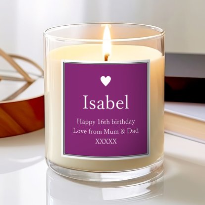 Personalised Scented Candle - Heart