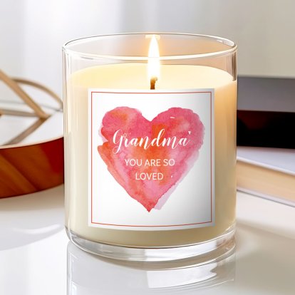 Personalised Scented Candle - Love Heart