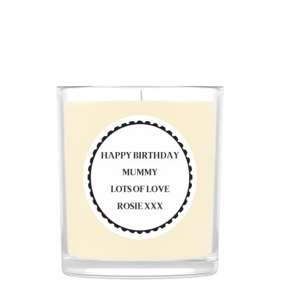 Personalised Scented Candle - Message