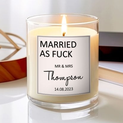 Personalised Scented Wedding Candle for Couples