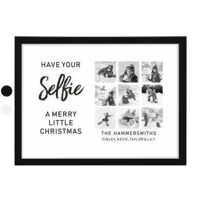 Personalised Selfie Upload Poster Print Black 2