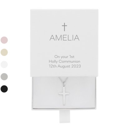 Personalised Silver Plated Cross Necklace