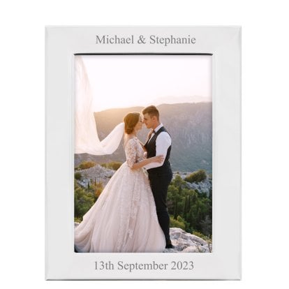 Personalised Silver Plated Photo Frame - Couples 