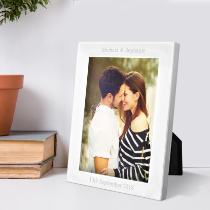 Personalised Silver Plated Photo Frame - Couples 