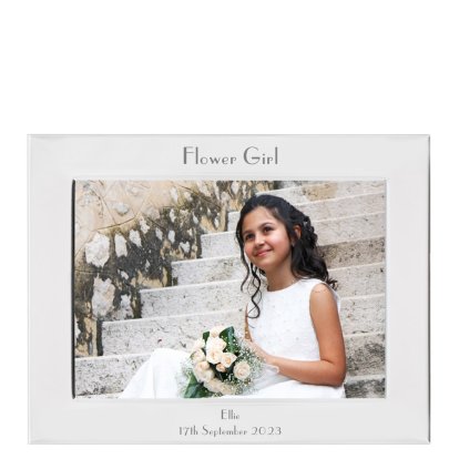 Personalised Silver Plated Photo Frame - Flower Girl 