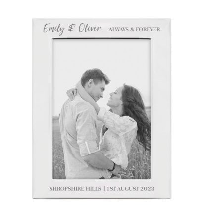 Personalised Silver Plated Photo Frame for Anniversaries
