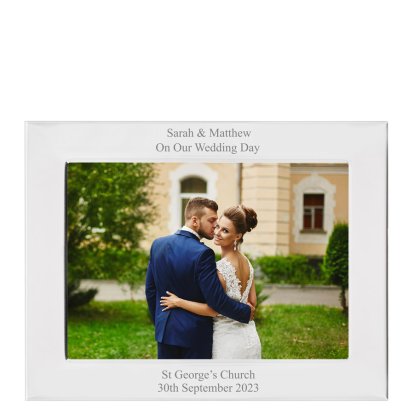 Personalised Silver Plated Photo Frame - Message