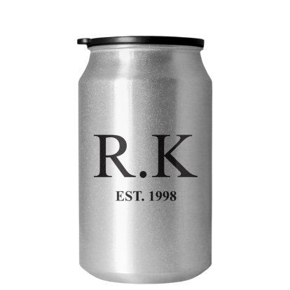 Personalised Silver Travel Can - Established