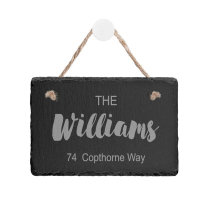 Personalised Slate Hanging House Sign