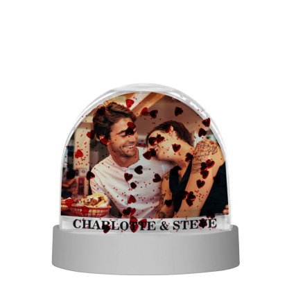 Personalised Snow Globe for Couples with Photo Upload