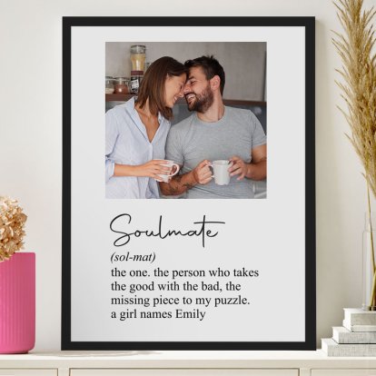 Personalised Soulmate Valentine's Day Photo Poster