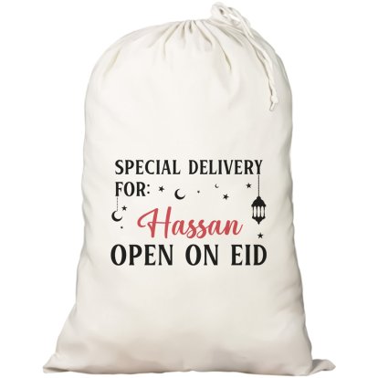 Personalised Special Eid Delivery Cotton Sack