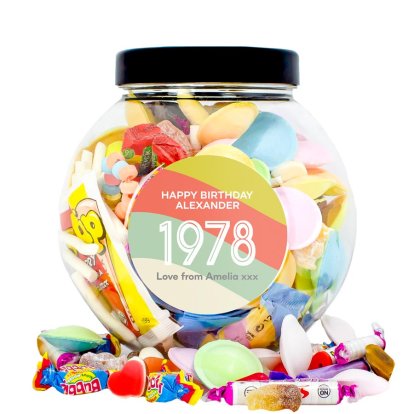 Personalised Special Years Birthday Sweet Jar
