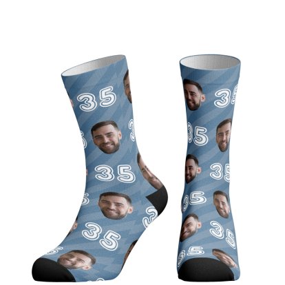 Personalised Special Years Photo Face Socks