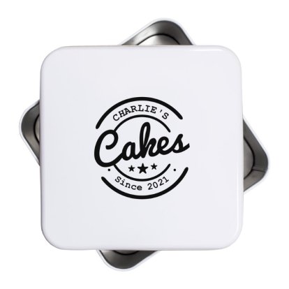 Personalised Square Cake Tin - Established