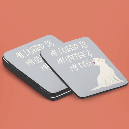 Personalised Square Coasters - Coffee & Dogs Photo 2