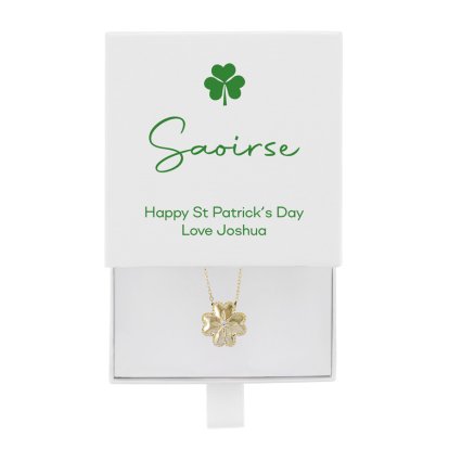 Personalised St Patrick's Day Clover Necklace