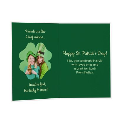 Personalised St Patrick's Day Photo Message Card